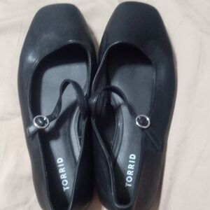 Torrid Black Loafers with Buckle Strap